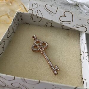 Rhinestone Key 🔑 Necklace Pendant